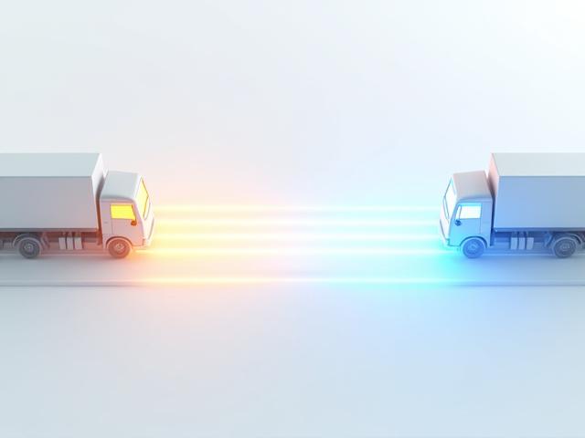 Diagram showing efficient cross-docking process at B6 Transportation